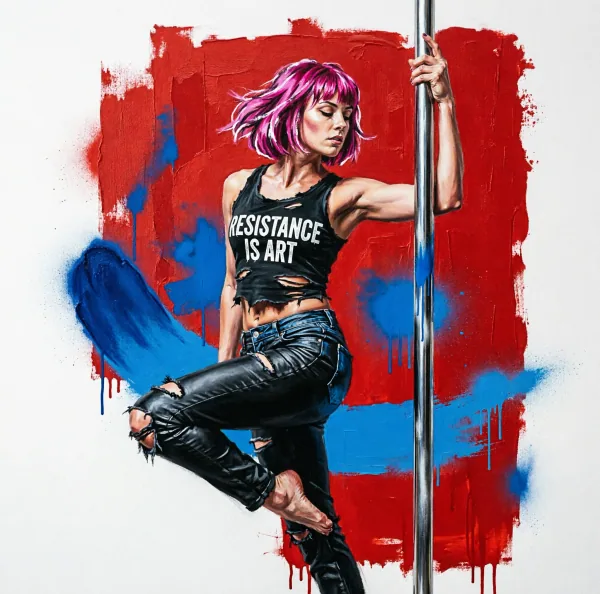 Painting Pole dance