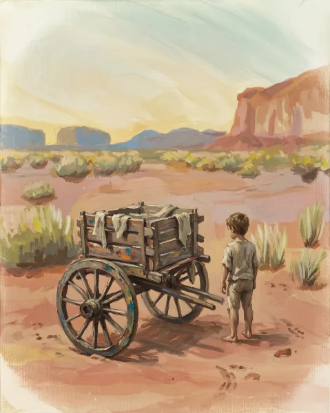 Painting Found Tracks Study